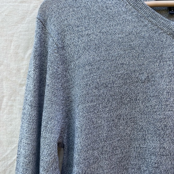 Bonobos Merino Wool Grey Marled V Neck - Picture 3 of 4